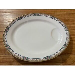 VNTG Theodore Haviland 16" Oval Serving Platter Limoges France Essex Gold Trim